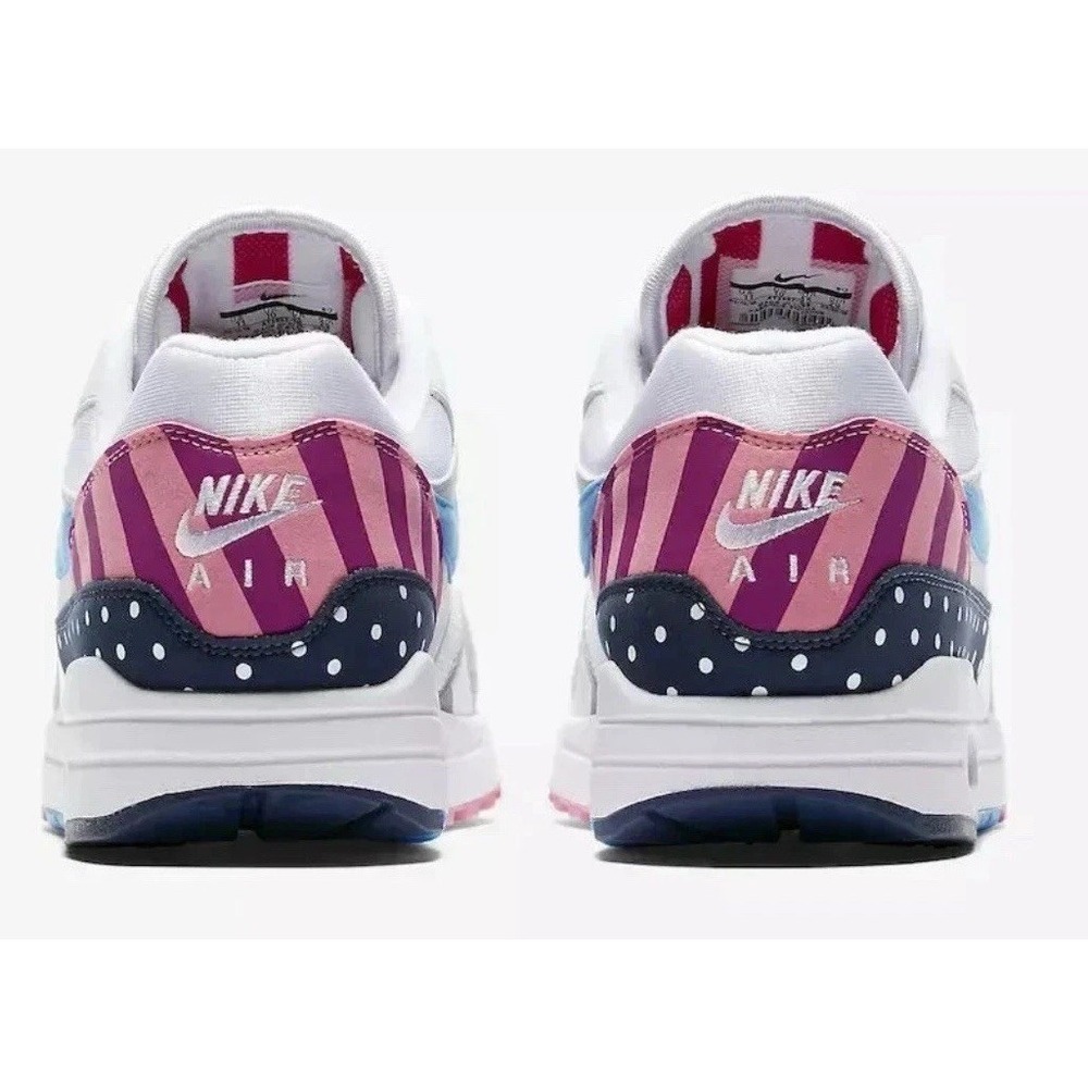 Nike Air Max 1 Parra Mens 9.5 White Multicolor Streetwear Shoes - Picture 2 of 5